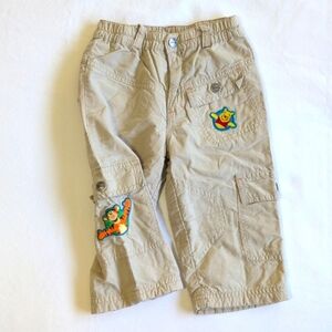 disney winnie the pooh lined cargo track pants size 80 12-18 months baby